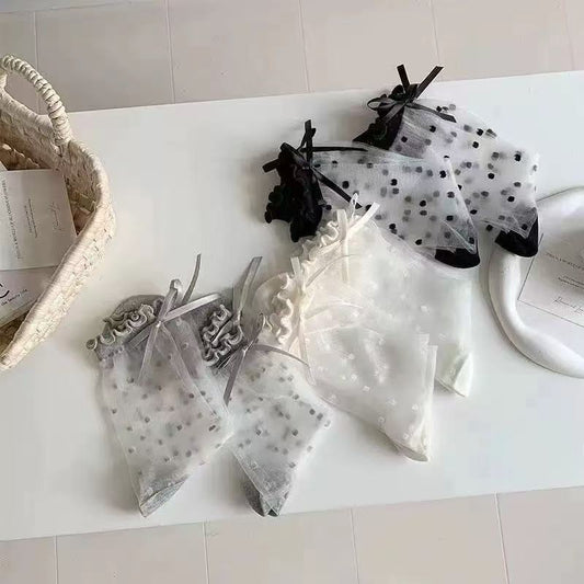 🧦 Hivatalos áruház – Jégselyem légáteresztő zokni pöttyös mintával