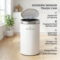 BRUMELVA™ QuietDrop Split-Chamber Step Trash Can
