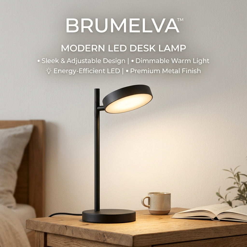 BRUMELVA™ HaloFold Ambient Task Lamp with Hidden Charging Shelf