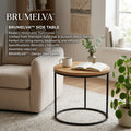 BRUMELVA™ OrbitNest Rotating Storage Side Table